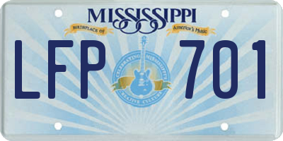 MS license plate LFP701