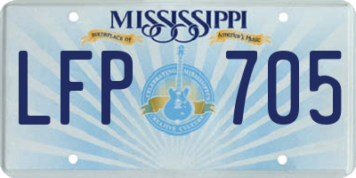 MS license plate LFP705
