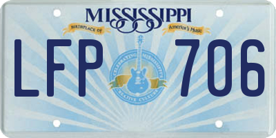MS license plate LFP706