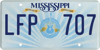 MS license plate LFP707