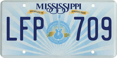 MS license plate LFP709