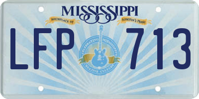 MS license plate LFP713