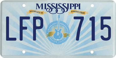 MS license plate LFP715