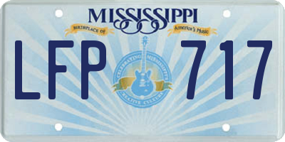 MS license plate LFP717