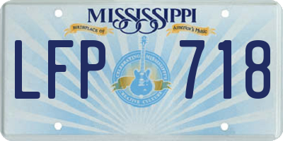 MS license plate LFP718