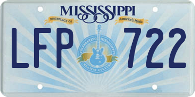 MS license plate LFP722