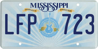 MS license plate LFP723