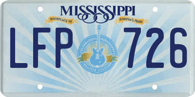 MS license plate LFP726