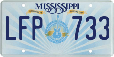 MS license plate LFP733