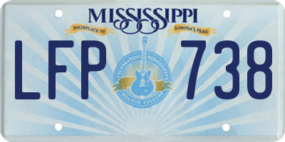 MS license plate LFP738