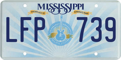 MS license plate LFP739
