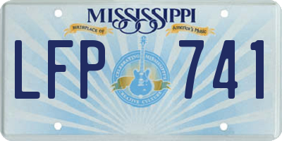 MS license plate LFP741