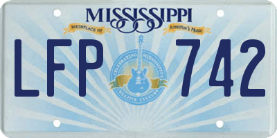 MS license plate LFP742