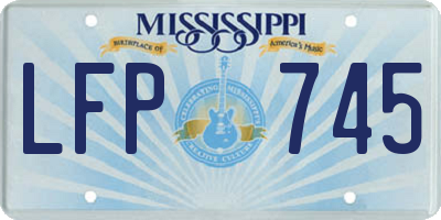 MS license plate LFP745