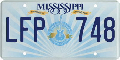 MS license plate LFP748
