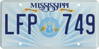 MS license plate LFP749