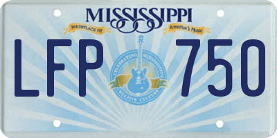 MS license plate LFP750