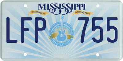 MS license plate LFP755