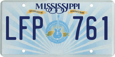 MS license plate LFP761