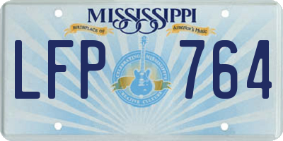 MS license plate LFP764