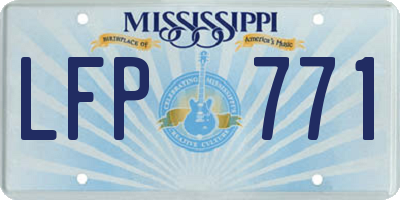 MS license plate LFP771