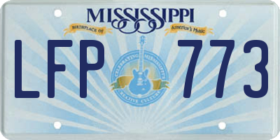 MS license plate LFP773