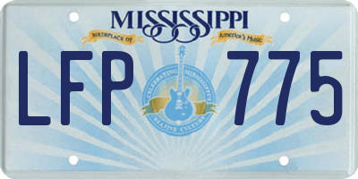 MS license plate LFP775