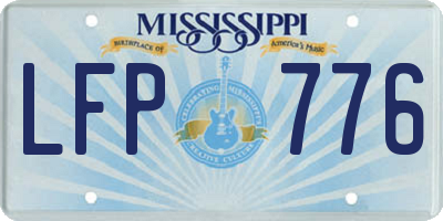 MS license plate LFP776