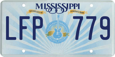 MS license plate LFP779