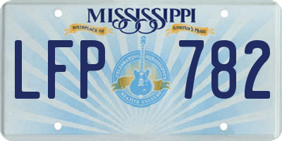 MS license plate LFP782