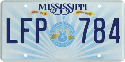 MS license plate LFP784