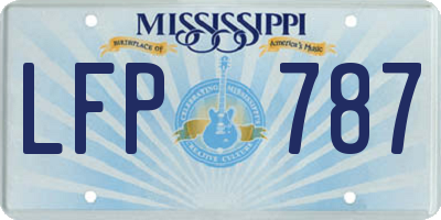 MS license plate LFP787
