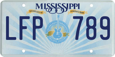 MS license plate LFP789