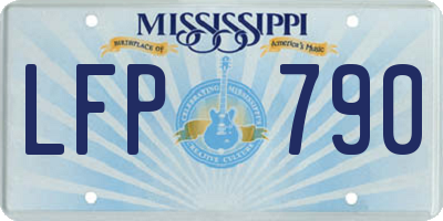 MS license plate LFP790