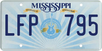 MS license plate LFP795