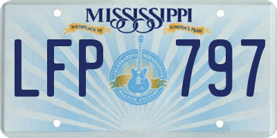 MS license plate LFP797