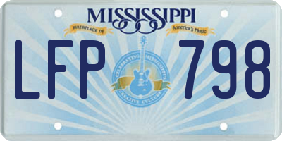 MS license plate LFP798