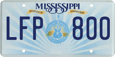MS license plate LFP800