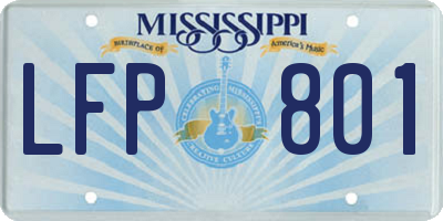 MS license plate LFP801