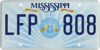 MS license plate LFP808