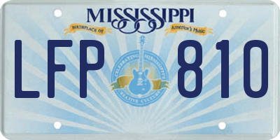 MS license plate LFP810