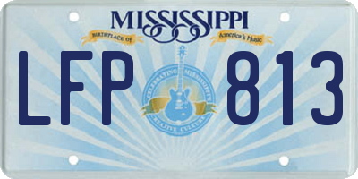 MS license plate LFP813