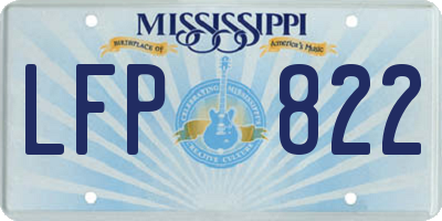MS license plate LFP822