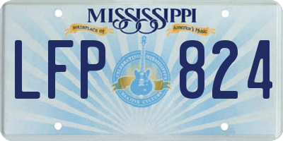 MS license plate LFP824
