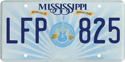 MS license plate LFP825