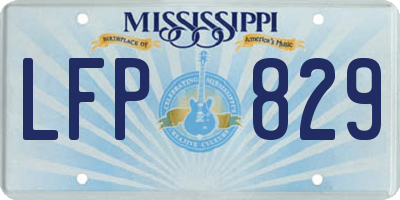 MS license plate LFP829