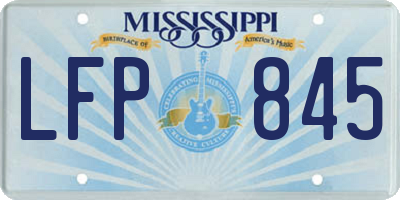 MS license plate LFP845
