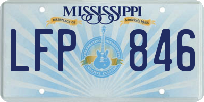 MS license plate LFP846