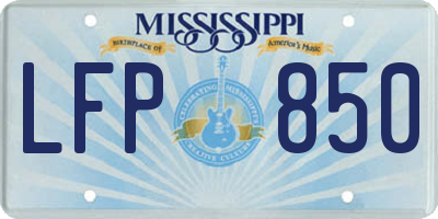 MS license plate LFP850