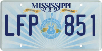 MS license plate LFP851